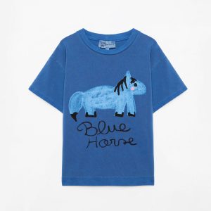 Weekend House Kids AW21 Blue Horse T-Shirt Blue