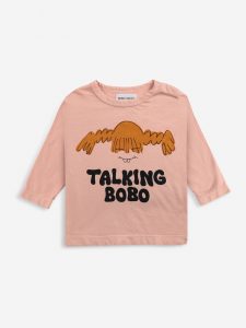 Bobo Choses AW21 Baby Long Sleeve T-Shirt Girl Rose Cloud