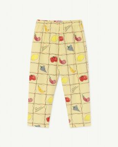 The Animal Observatory AW21 Kids Elephant Trousers Fruits Soft Yellow