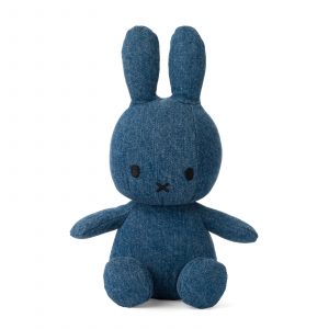 Miffy Plush Doll Sitting Mid Wash Denim 23cm