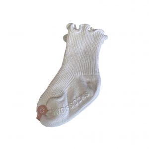 Little MaZoe's Baby Ankle Socks Top Frill White