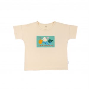 Olive + The Captain SS21 Greetings From Somewhere Relaxed Tee Crema