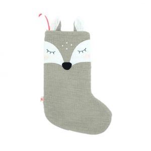 Kikadu Fawn Santa Boot Stocking Grey