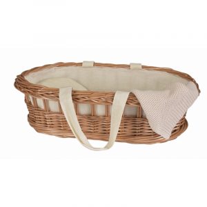 Egmont Wicker Carry Cot with Blanket