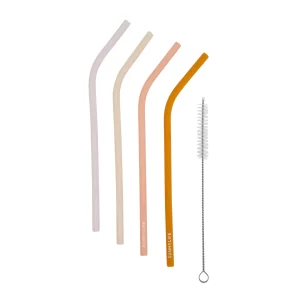 Sunnylife Reusable Silicone Straws Multi 4PK