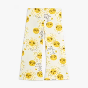 Mini Rodini SS22 Moon and Sun Flared Trouser Yellow