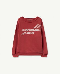 The Animal Observatory SS22 Kids Bear Sweatshirt Animal Air Maroon