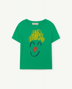 The Animal Observatory AW21 Xmas Recycled Rooster T-Shirt Clown Green