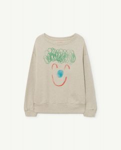 The Animal Observatory AW21 Xmas Recycled Bear Sweatshirt Clown Off White