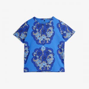 Mini Rodini SS22 Flower Short Sleeve T-Shirt Blue