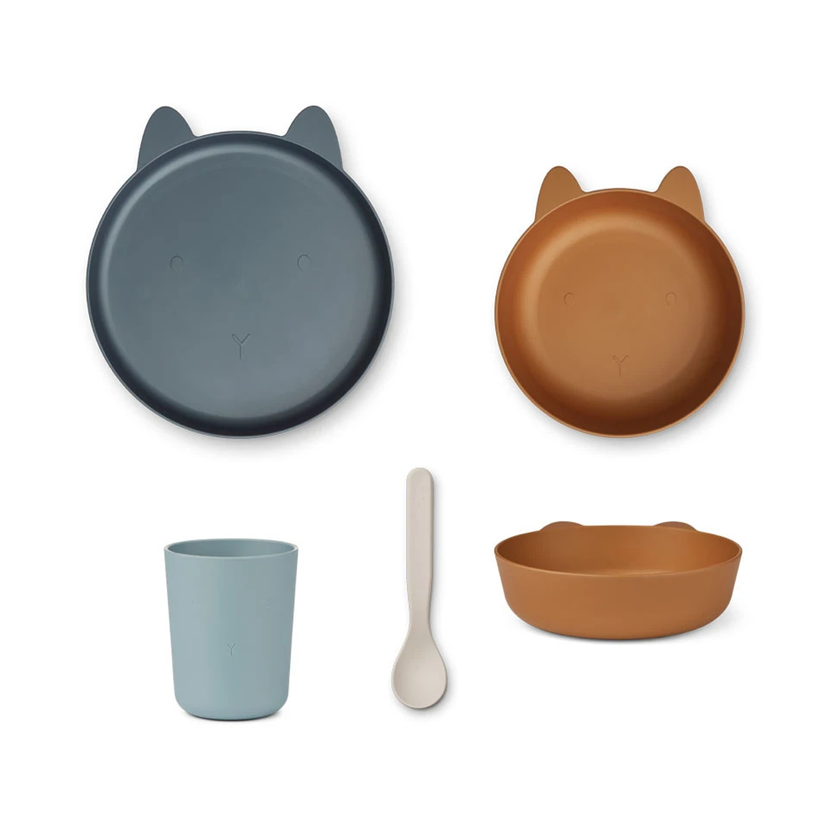 Liewood Paul Tableware Set Rabbit / Whale Blue Multi Mix
