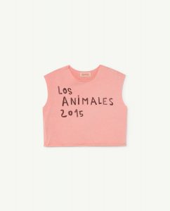 The Animal Observatory SS22 Kids Prawn T-Shirt Los Animale Pink