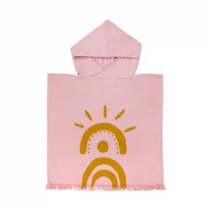 Sunnylife Beach Hooded Poncho Towel Dessert Palm Pink