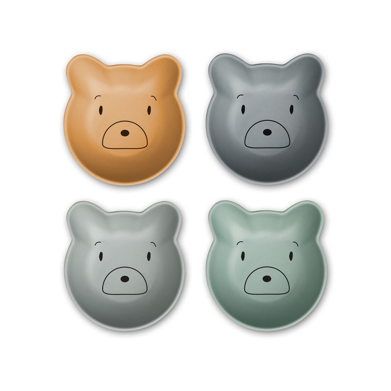 Liewood Filiz Snack Bowl 4PK Mr Bear Golden Caramel Multi Mix
