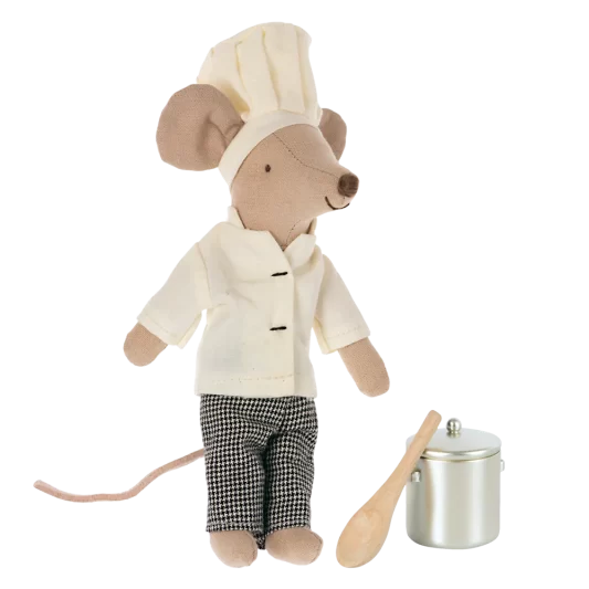 Maileg Mouse Chef With Pot & Spoon