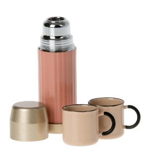 Maileg Thermos and Cups Soft Coral