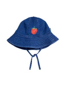 Mini Rodini SS21 Denim Strawberry Sun Hat