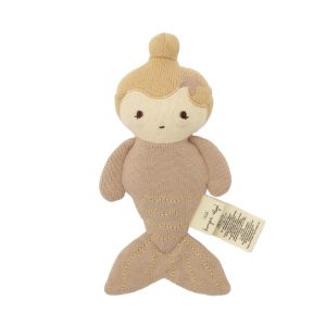 Konges Sløjd Doll Rattle Mini Mermaid Rose