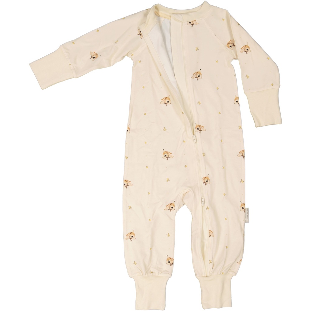 Geggamoja® Organic Cotton Baby/Kids Comfy Pants - BEIGE/WHITE
