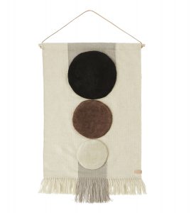 OYOY Maru Wall Hanger Rug Brown / Offwhite