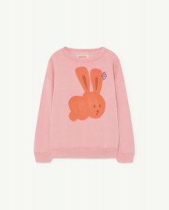The Animal Observatory AW22 Kids Bear Sweatshirt Pink Rabbit