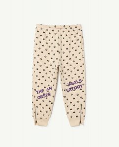 The Animal Observatory AW22 Kids Panther Pants Pink Flowers Off White