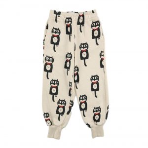 Bobo Choses AW22 Jogging Pants Cat O'Clock all over Beige