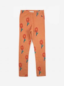 Bobo Choses AW22 Leggings Flowers All Over Salmon Pink