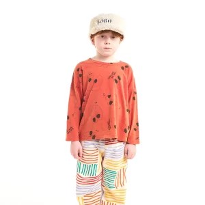 Bobo Choses AW22 T-Shirt Long Sleeve Eyes All Over Red