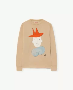 The Animal Observatory AW22 Kids Dog Long Sleeve T-Shirt Tan