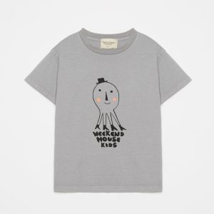 Weekend House Kids AW22 Octopus T-Shirt Grey