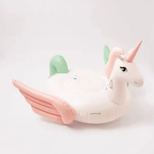 SUNNYLiFE Luxe Ride-On Inflatable Unicorn Coral Ombre