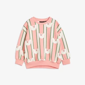 Mini Rodini AW22 Sweatshirt Swan Pink