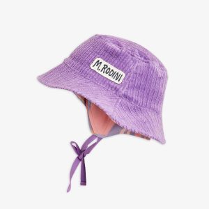 Mini Rodini AW22 Corduroy Bucket Hat Purple