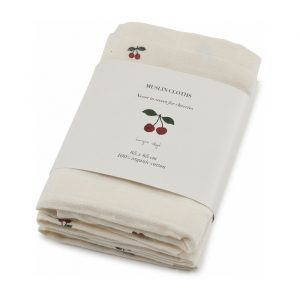 Konges Sløjd Muslin Cloth Cherry 3PK