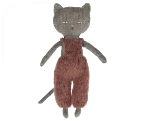 Maileg Doll Chatons Kitten In Overalls Grey