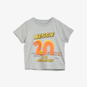 Mini Rodini SS23 Nessie Short Sleeve T-Shirt Light Grey