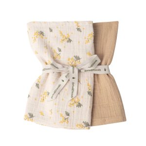 Garbo & Friends Muslin Blankets Mimosa Small Set of 2