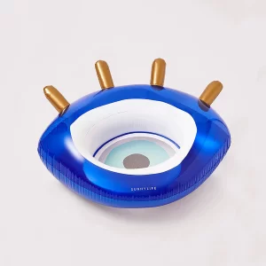 SUNNYLiFE Luxe Pool Ring Greek Eye Blue