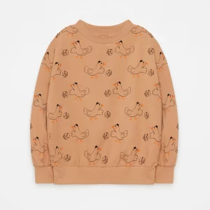 Weekend House Kids SS23 Goose All Over Sweatshirt Camel