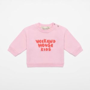 Weekend House Kids AW22 Baby Logo Sweatshirt Pink