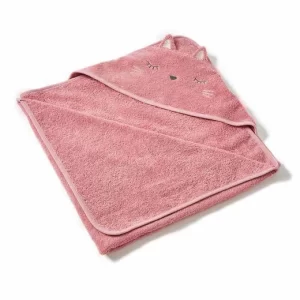 Nordic Kids Baby Hooded Towel Fleur Cat Pink