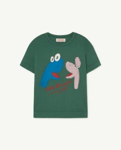 The Animal Observatory SS23 Kids Rooster T-Shirt Muppet Green