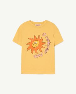 The Animal Observatory SS23 Kids Rooster T-Shirt Sun Yellow