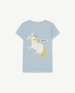 The Animal Observatory SS23 Kids Hippo T-Shirt Horse Blue