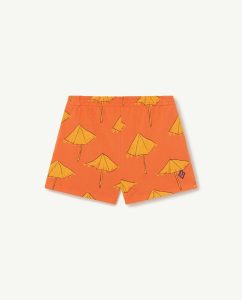 The Animal Observatory SS23 Kids Poodle Shorts Umbrella Orange