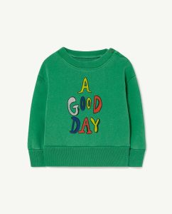 The Animal Observatory SS23 Baby Bear Sweatshirt Good Day Green