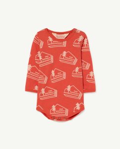 The Animal Observatory SS23 Baby Wasp Bodysuit The Animals Red
