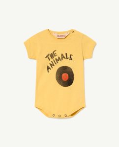 The Animal Observatory SS23 Baby Chimpanzee Bodysuit Yellow