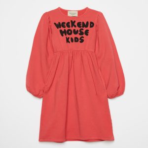 Weekend House Kids AW22 Logo Dress Red